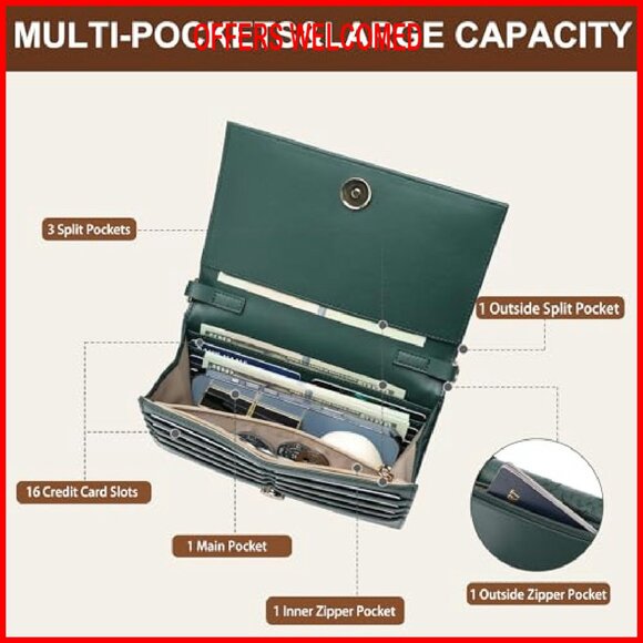 Small RFID Vegan Leather Crossbody Bag Phone Passport Wallet Purse - Picture 4 of 8